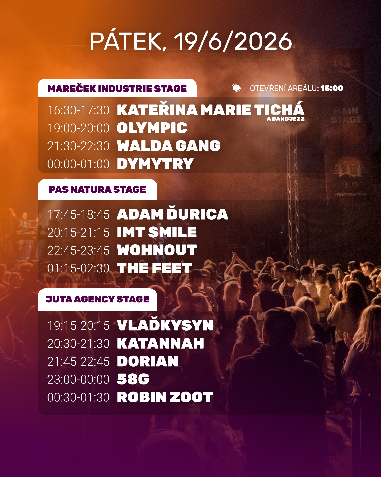 Line-up - pátek