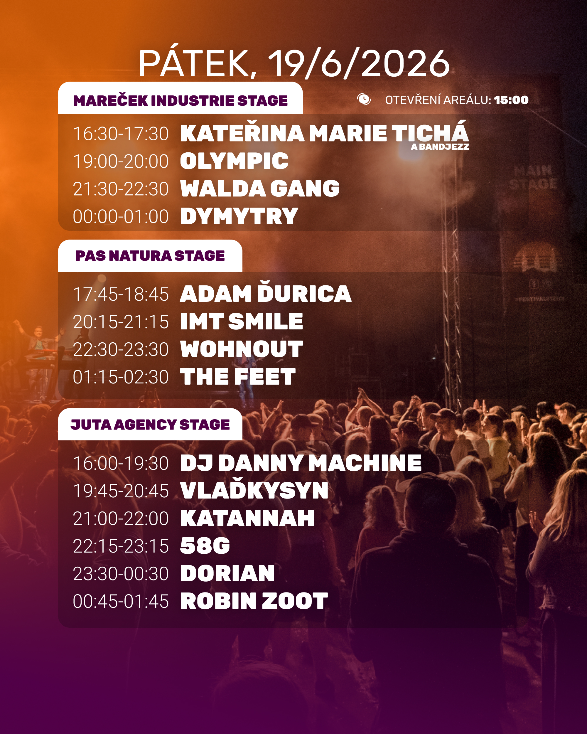 Line-up - pátek