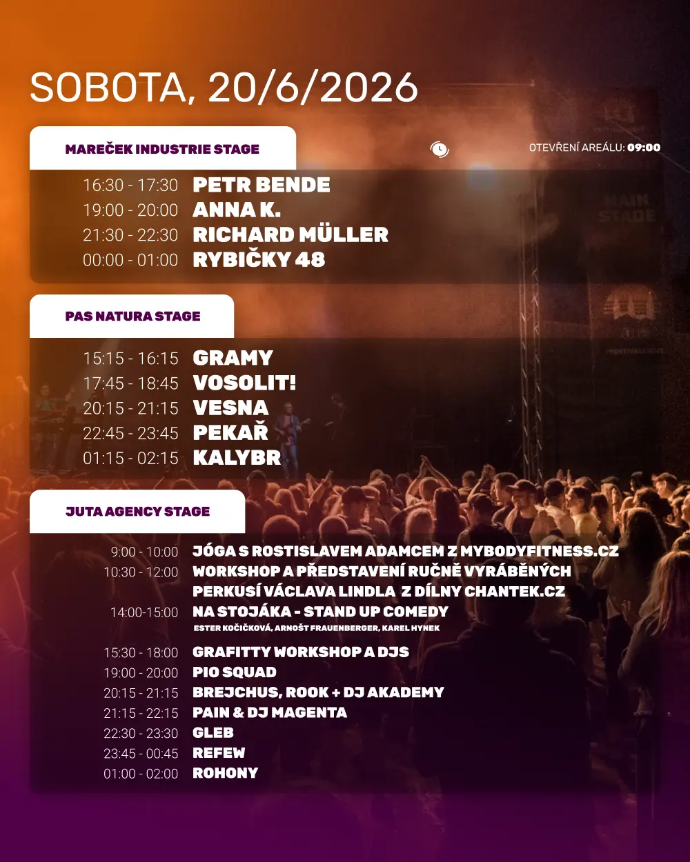 Line-up - sobota